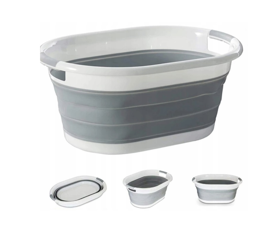 MISKA SKŁADANA SILIKONOWA DUŻA 25L KOSZ NA PRANIE SKŁADANY