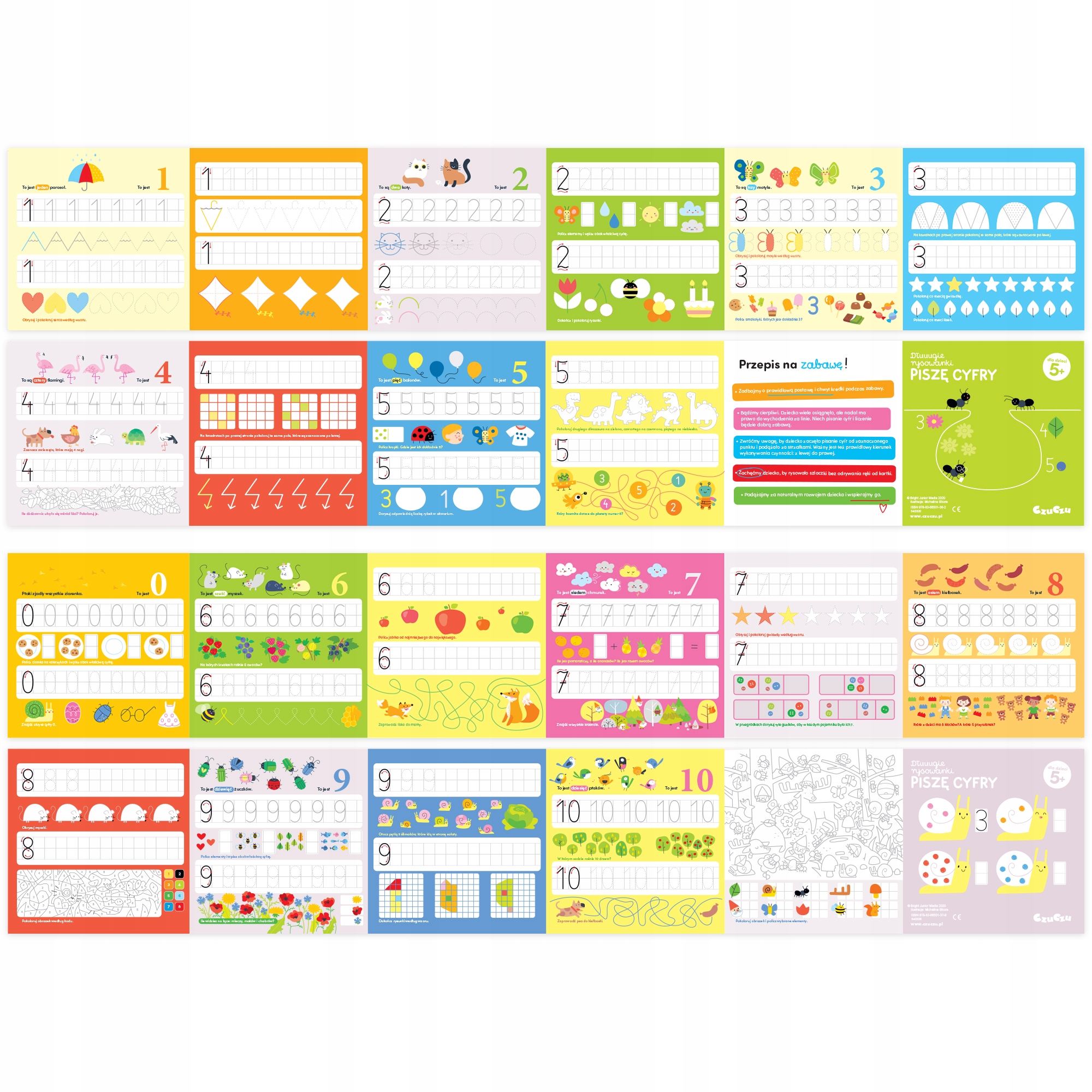 CzuCzu Piszę Cyfry Dłuuugie rysowanki 5+ ISBN 9788366501355