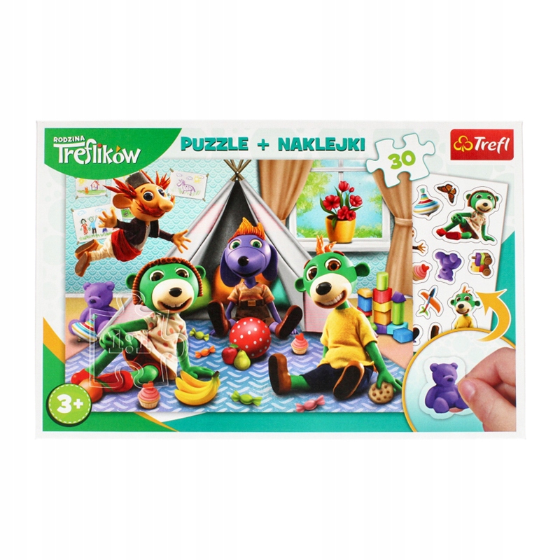 

Trefl Puzzle 30 Rodzina Treflików+ naklejki