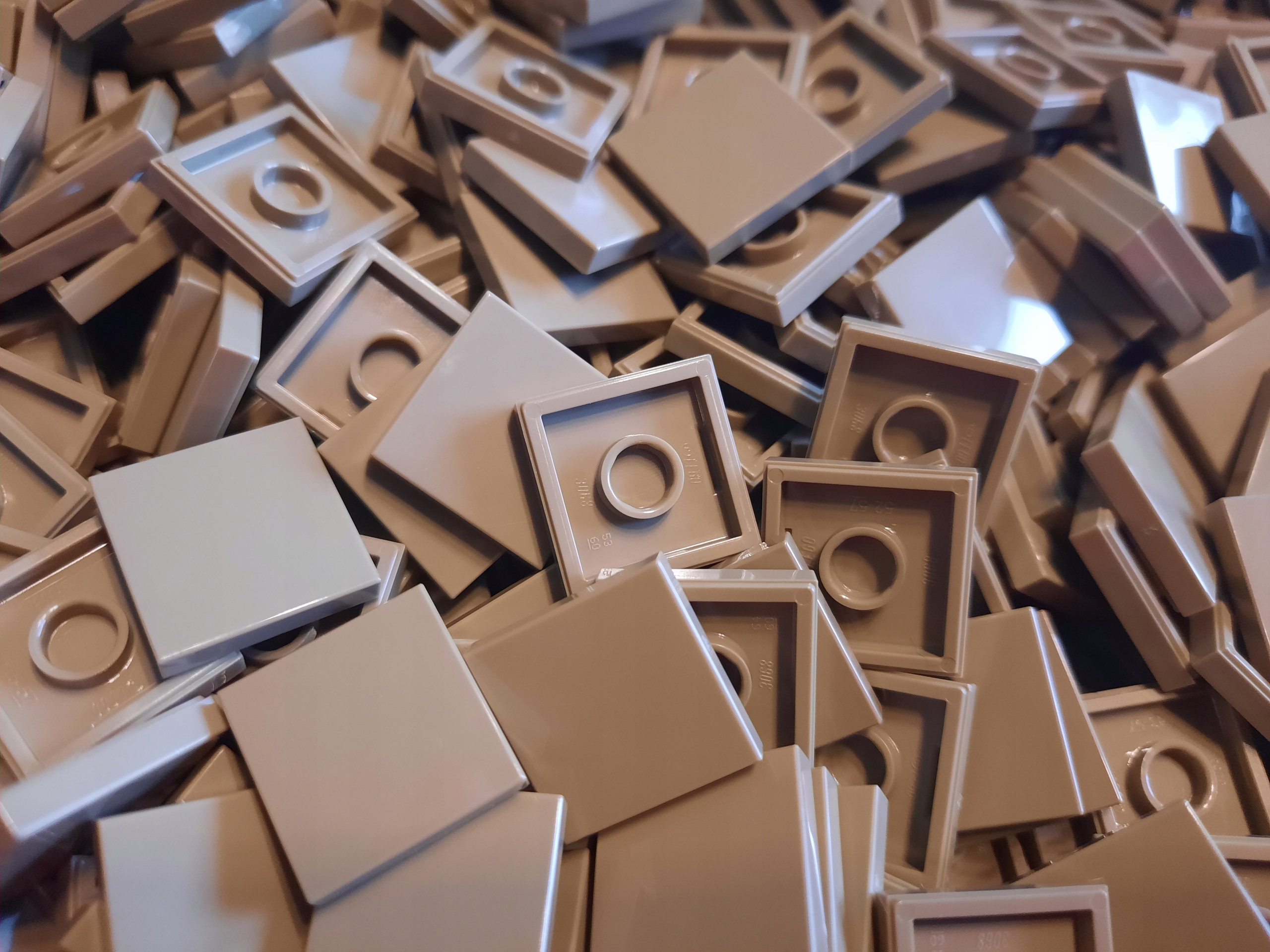 Lego 3068b Плитка Tile 2x2 Dark Tan 25шт. Новые