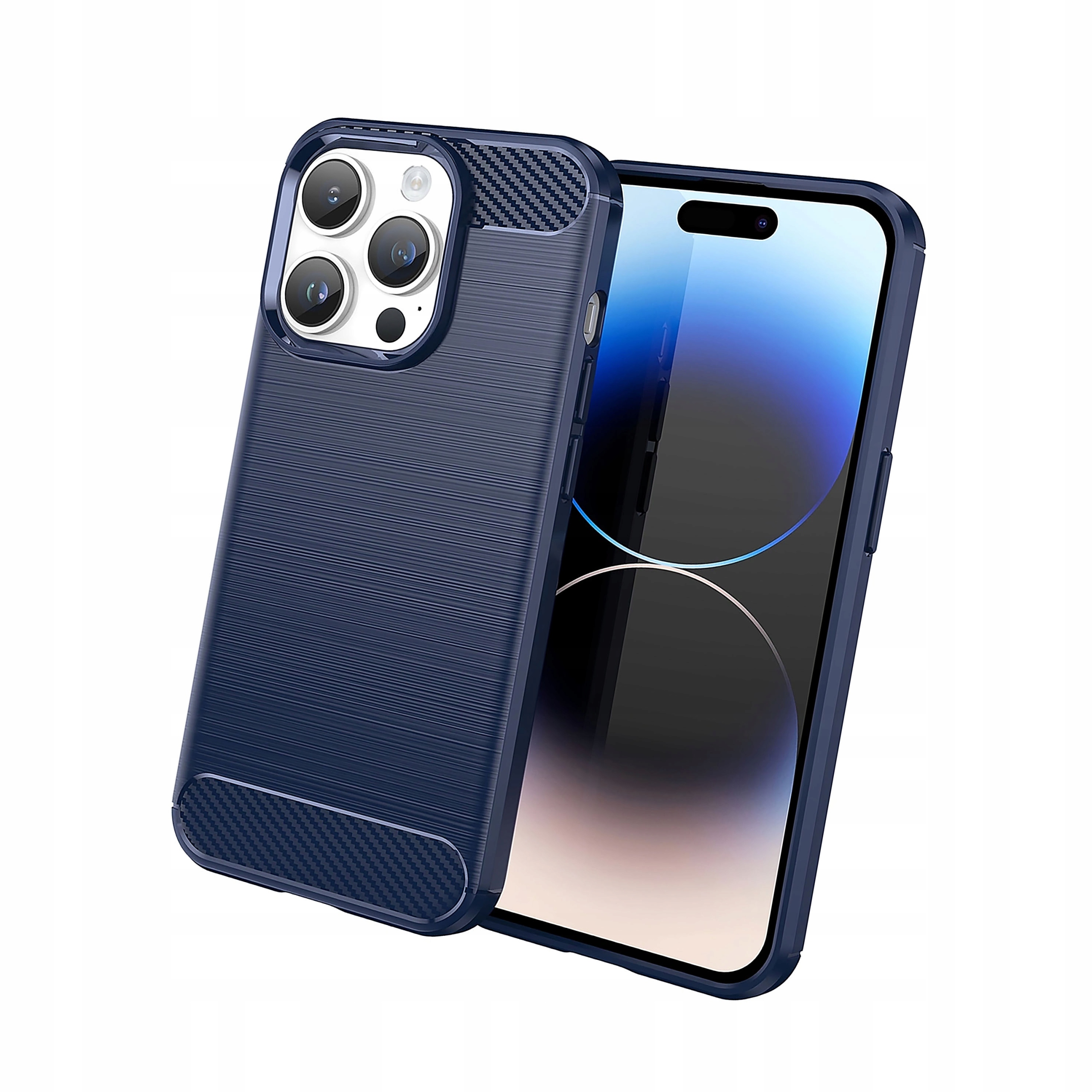 Carbon Case etui iPhone 14 Pro elastyczny żelowy pokrowiec na tył plecki