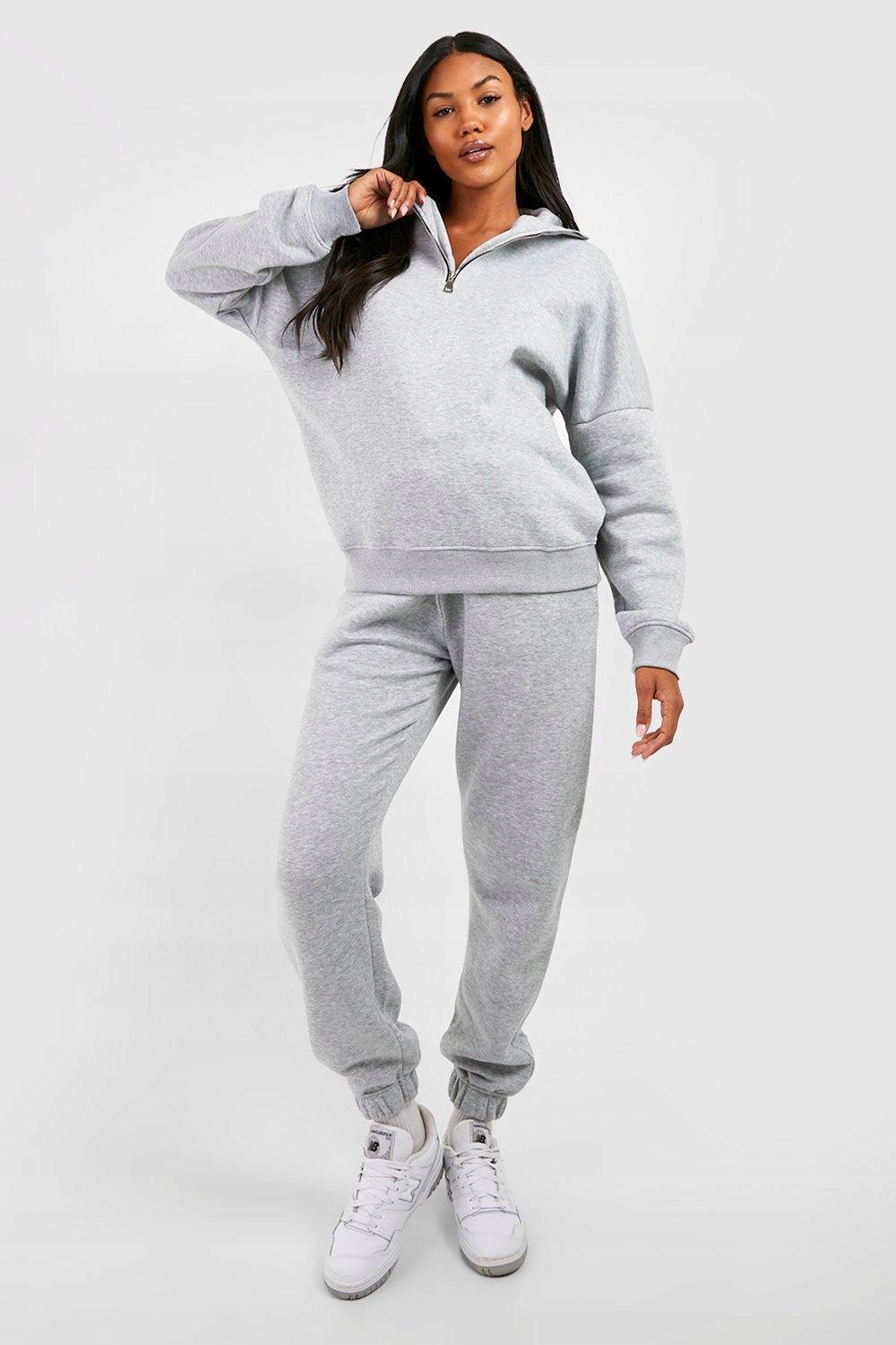 LC24108 *BOOHOO CIĄŻOWA BLUZA DRESOWA ZAMEK XL