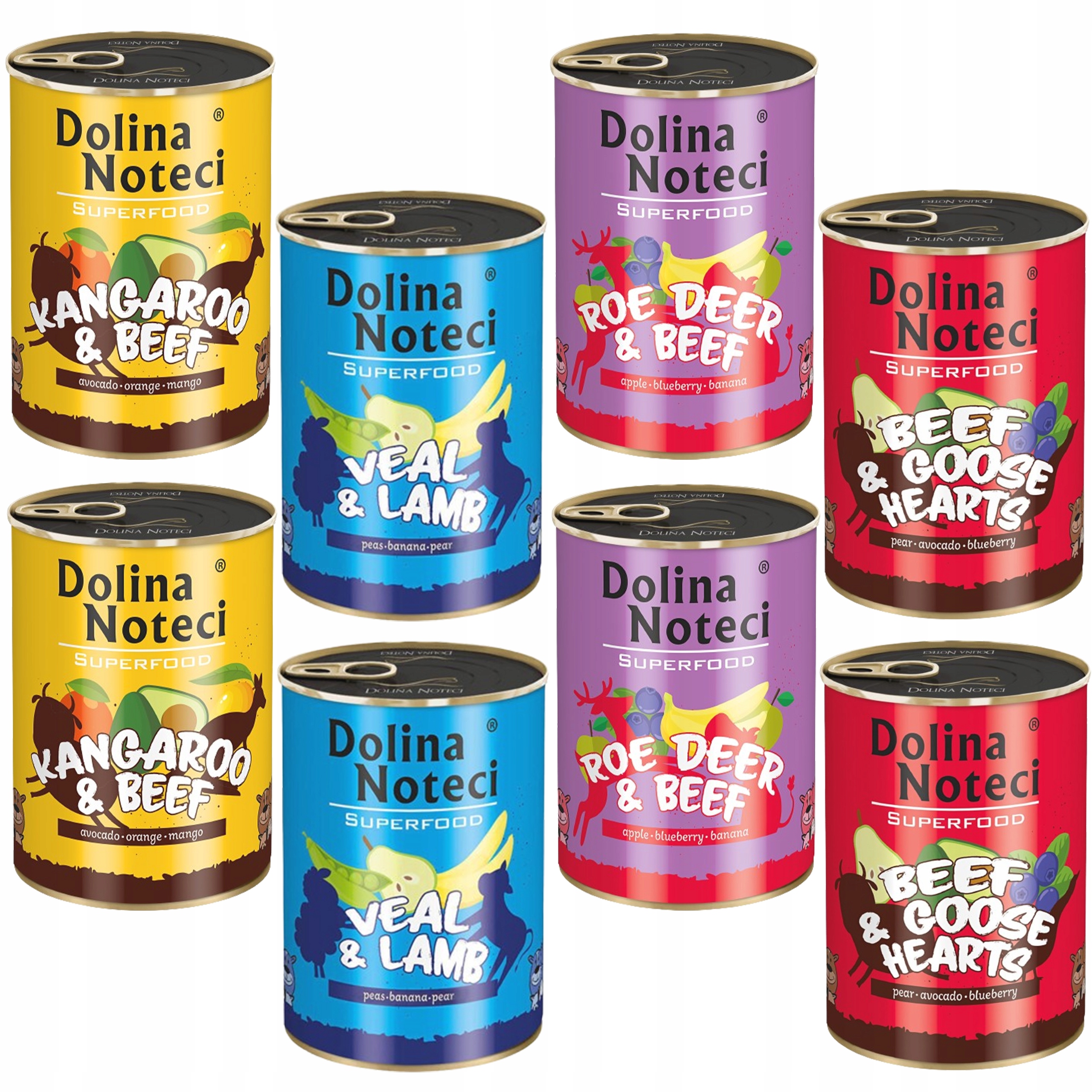 Dolina Noteci Superfood Krmivo mokré pro psa mix chutí 8 x 400 g