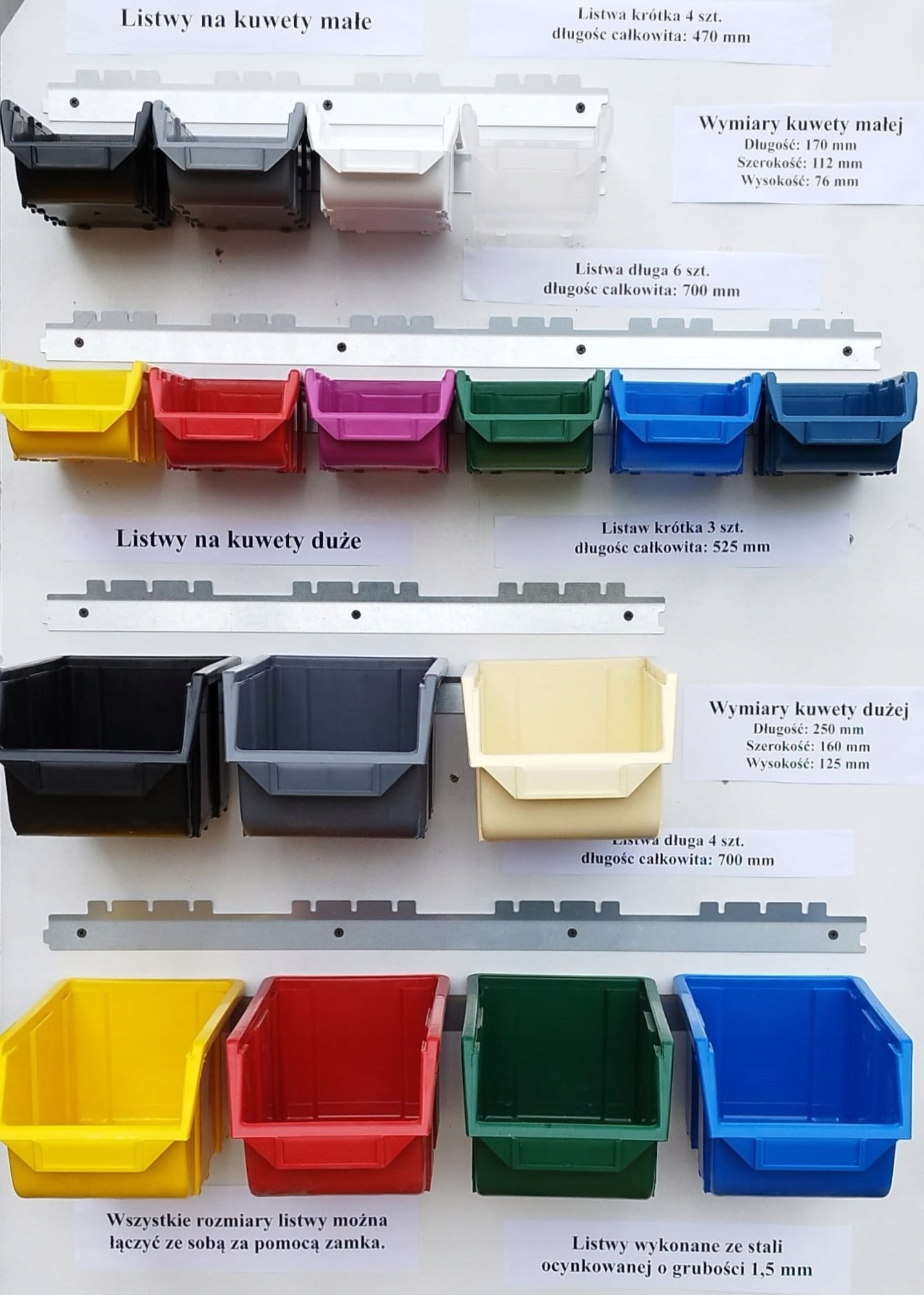 Kuweta warsztatowa magazynowa Pojemnik MAŁY granat Rodzaj pojemnika kuweta