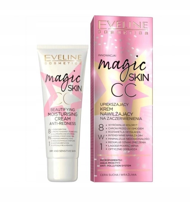 

Eveline Magic Skin Krem CC Zaczerwienienia 8w1 50m