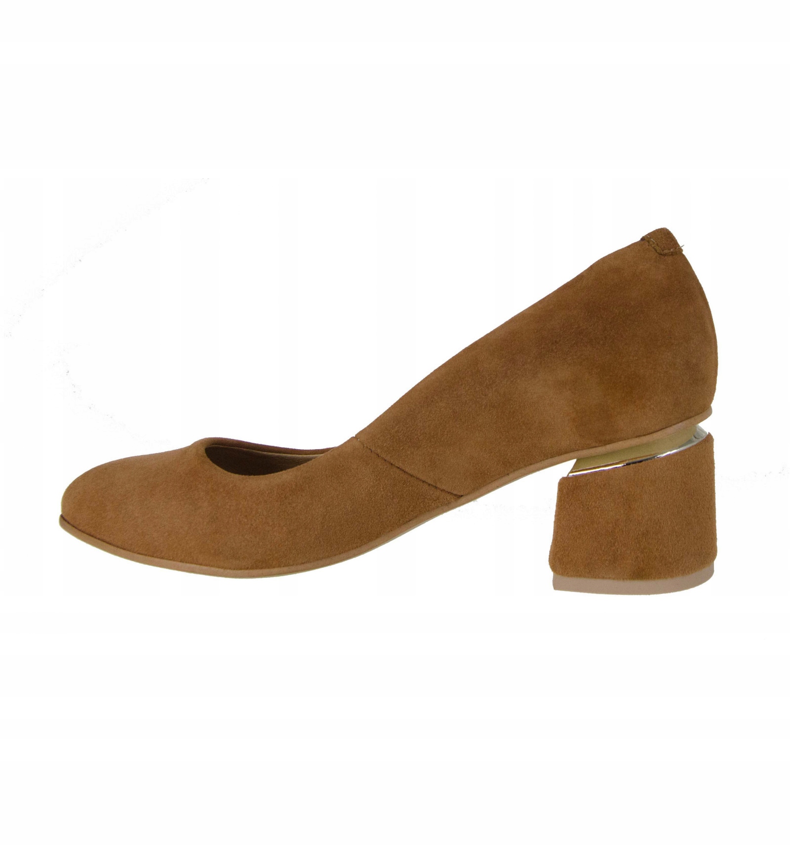 LaRoni E841/2 CZÓŁENKA SZPILKI SKÓRA ZAMSZ RUDE Marka LaRoni