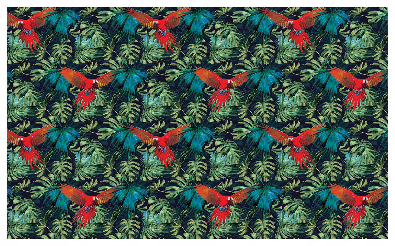 Fototapeta Papagáj v trópoch exotický vták Listy 416x290 3D vzor lepidlo