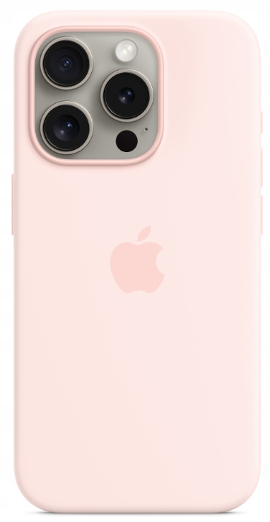 Etui Silikonowe Apple iPhone 15 Pro Max Light Pink MT1U3ZM/A Różowe MagSafe