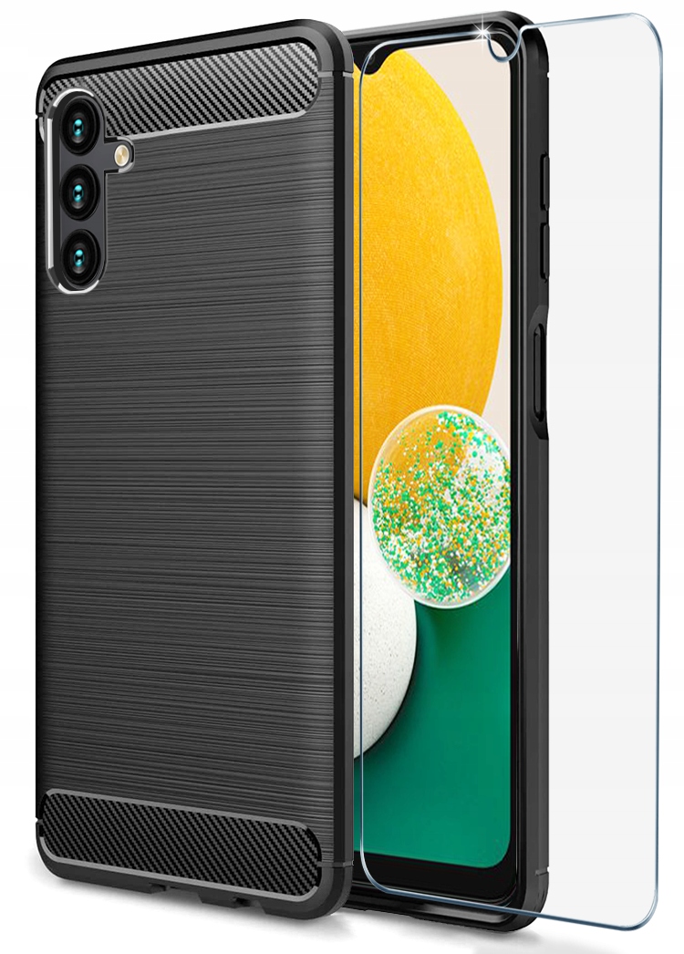 

Etui Pancerne Karbon Szkło 9H do Samsung A13 5G