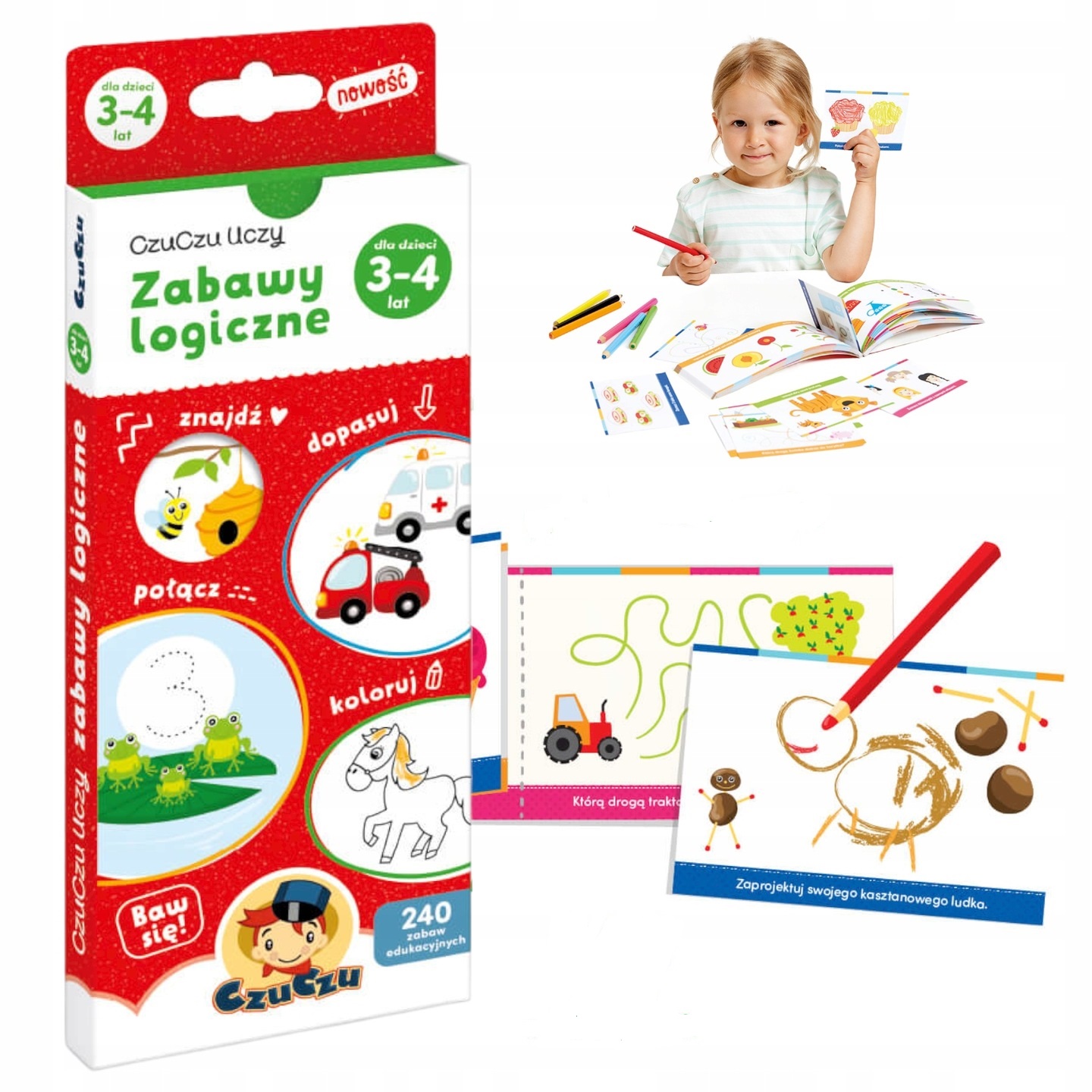 

Książeczka Zabawy Logiczne CzuCzu Uczy 3-4 lat