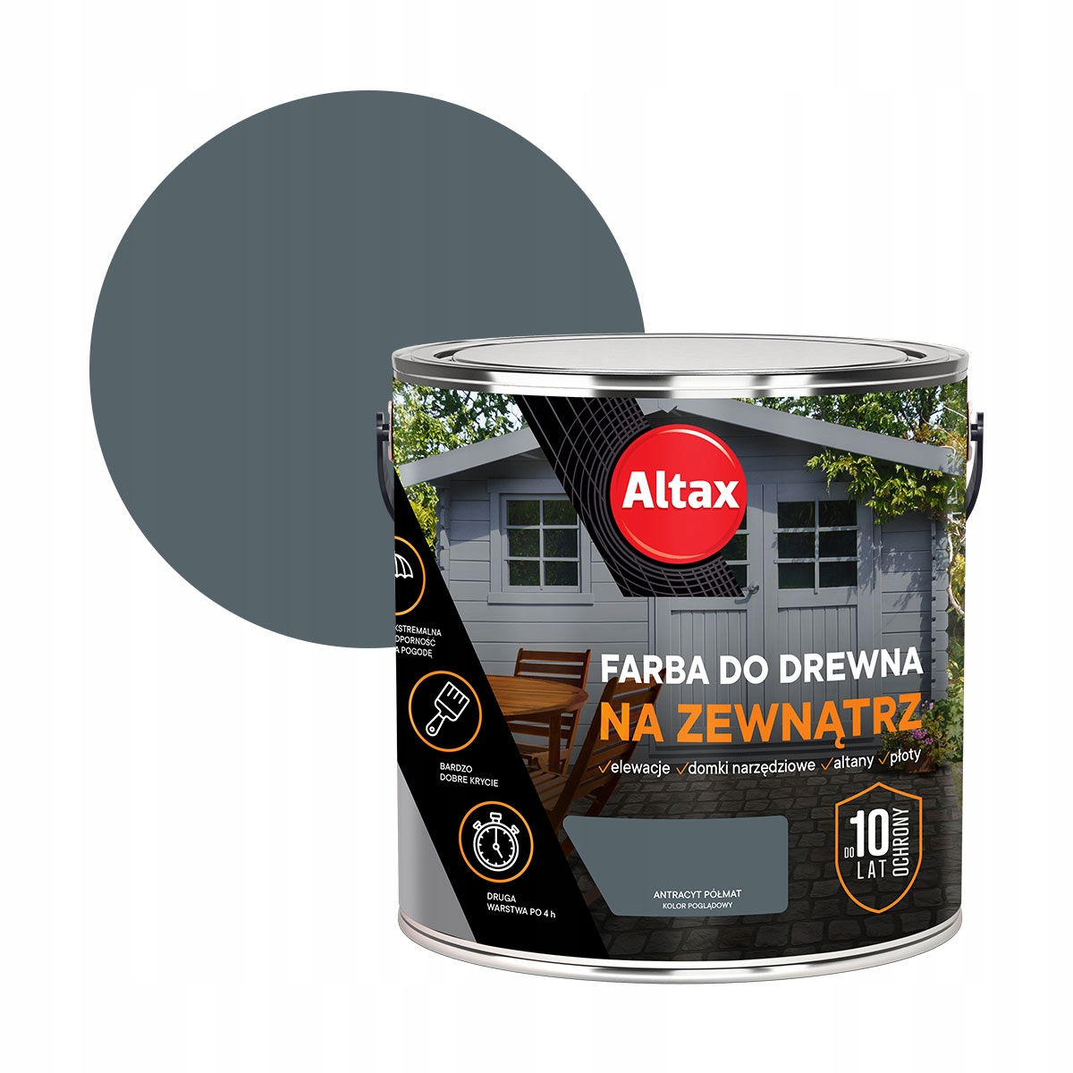 

Altax Farba Do Drewna 2,5L Antracyt