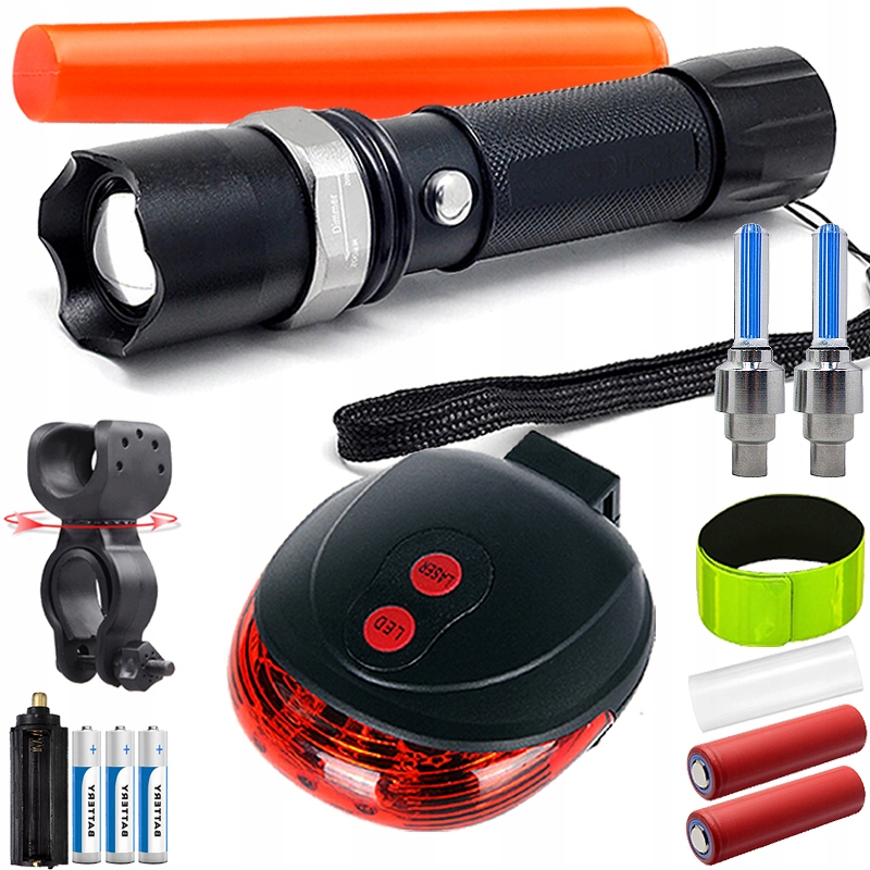 

Latarka Zestaw Rower Cree Led 1000W 800L