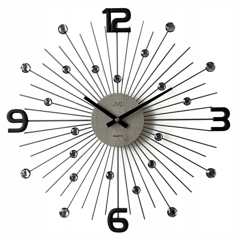 Šedý Nástenný Hodinový Strojček Jvd HT117.2, Moderný Dizajn, Veľký Kremeň