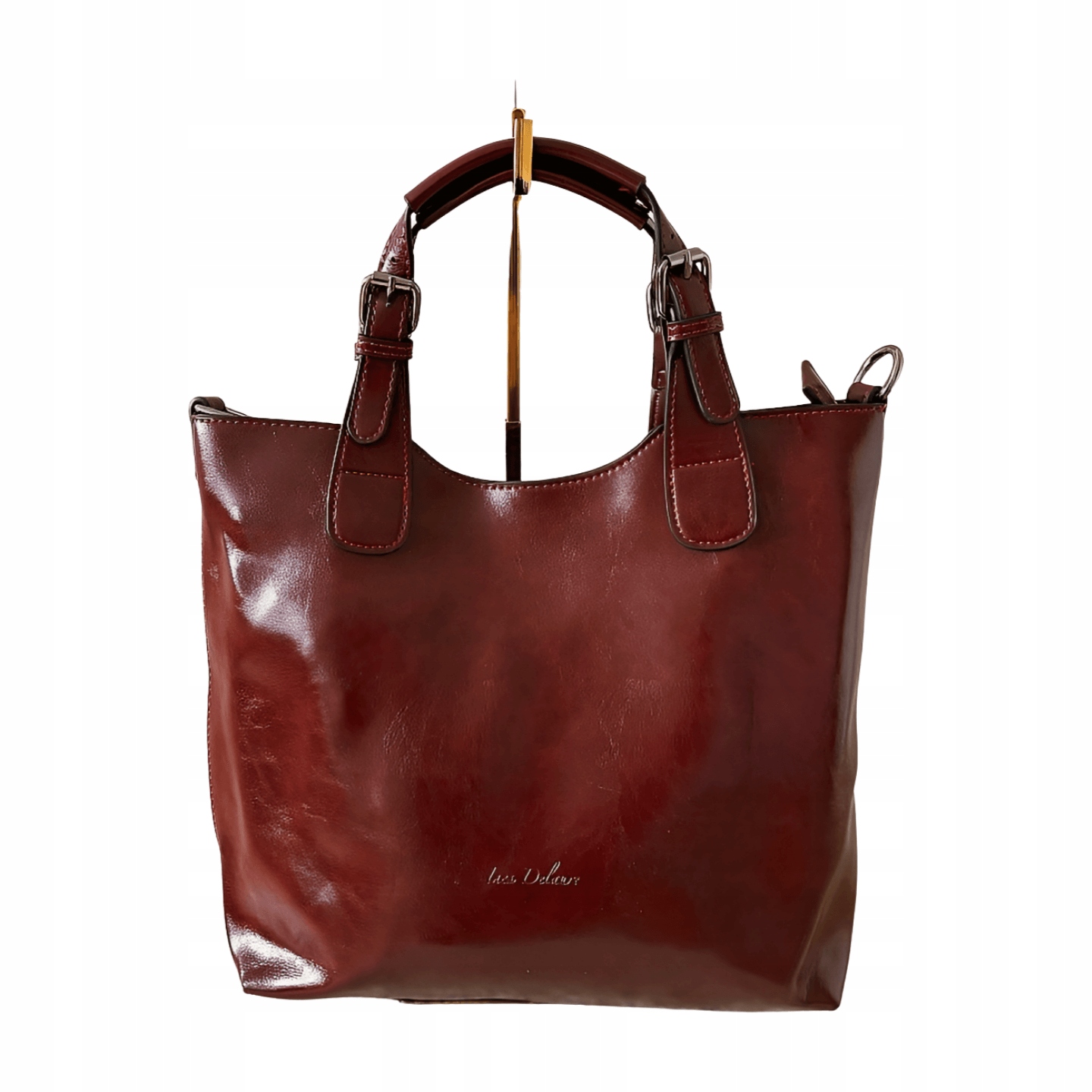 Ines Delaure shopper kabelka bordó