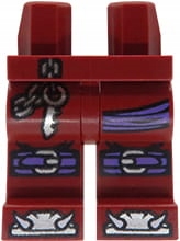 

Lego nogi figurki 970c00pb1161 spodnie c. czerwone