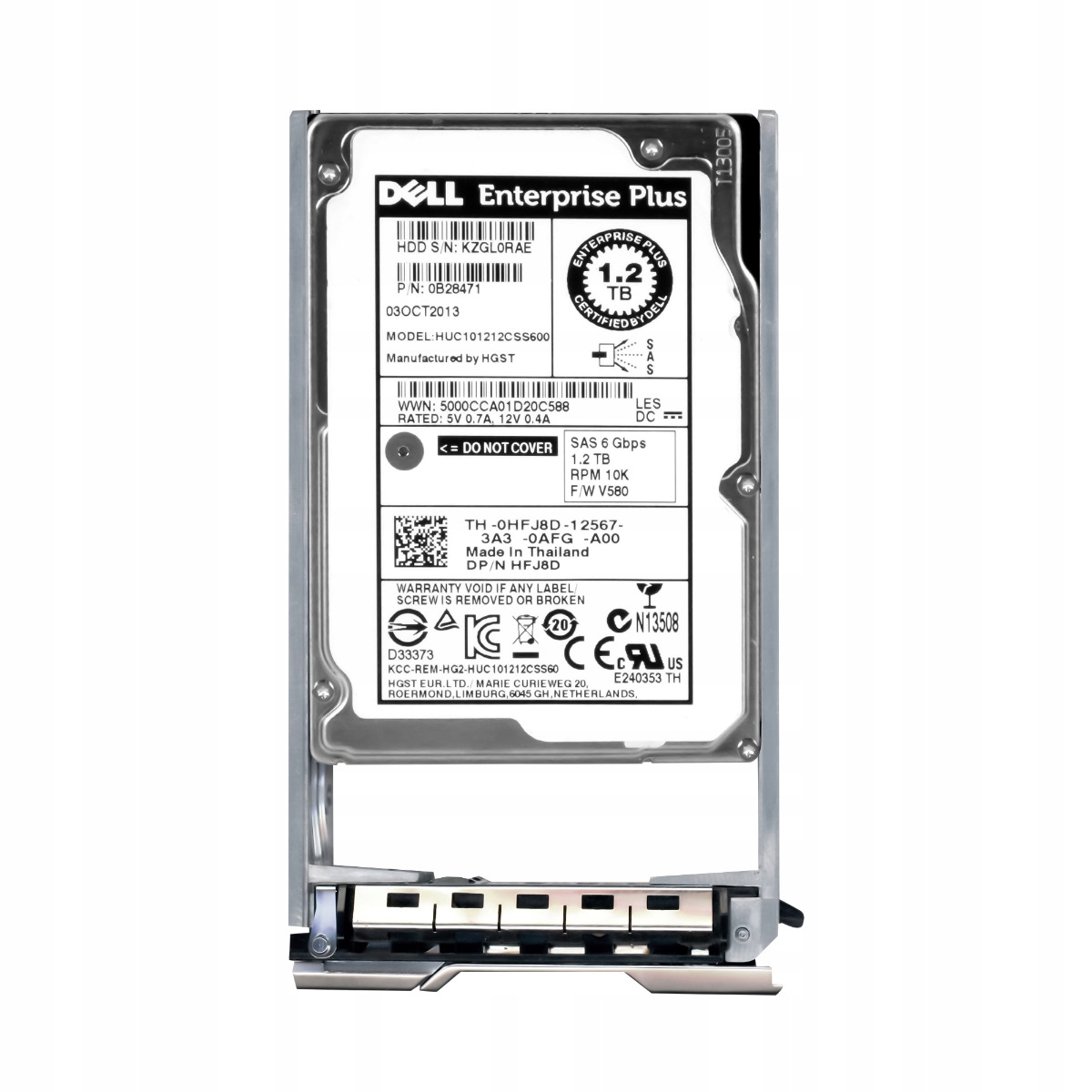 Dell 0HFJ8D 1.2TB 10K SAS-2 2.5'' HUC101212CSS600