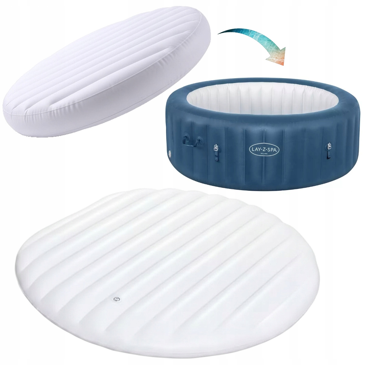 Nafukovacia tepelná krytina izolačnej vložky jacuzi Lay-Z-Spa 60029 Bestway