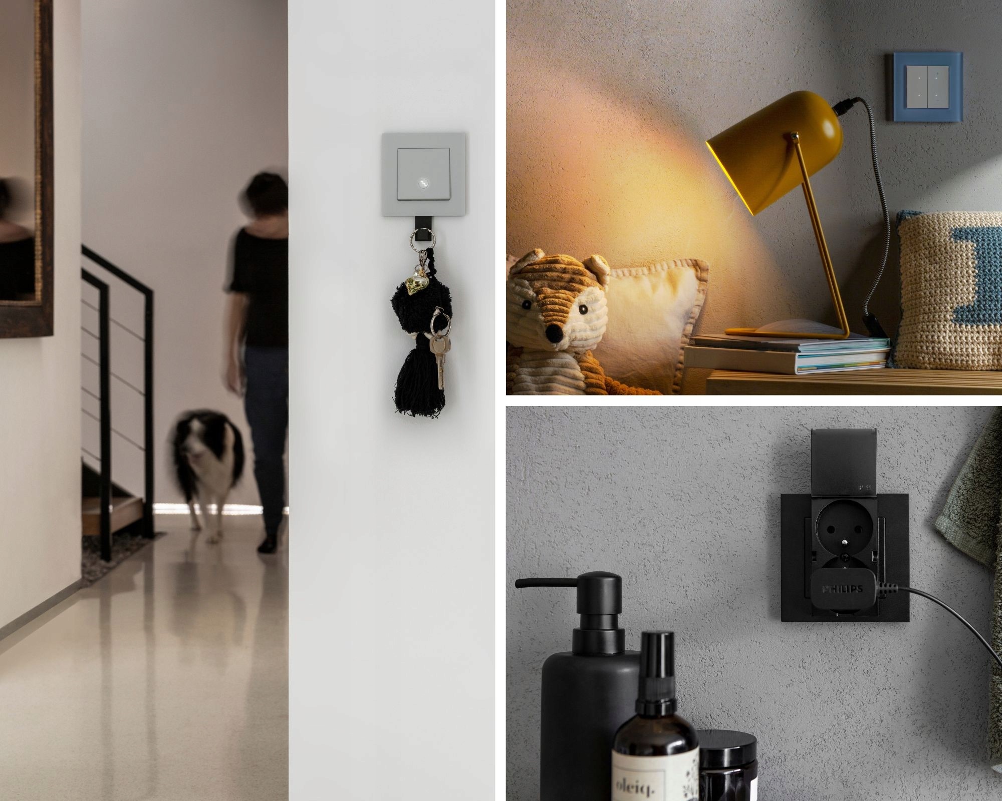 Ramka poczwórna Szkło mrożone białe Simon 55 Kolor biały