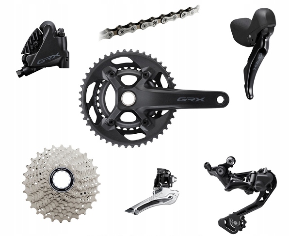 Skupina Shimano Grx 400 2x10rz Mechanická 172.5 mm, 46x30T, 11-32