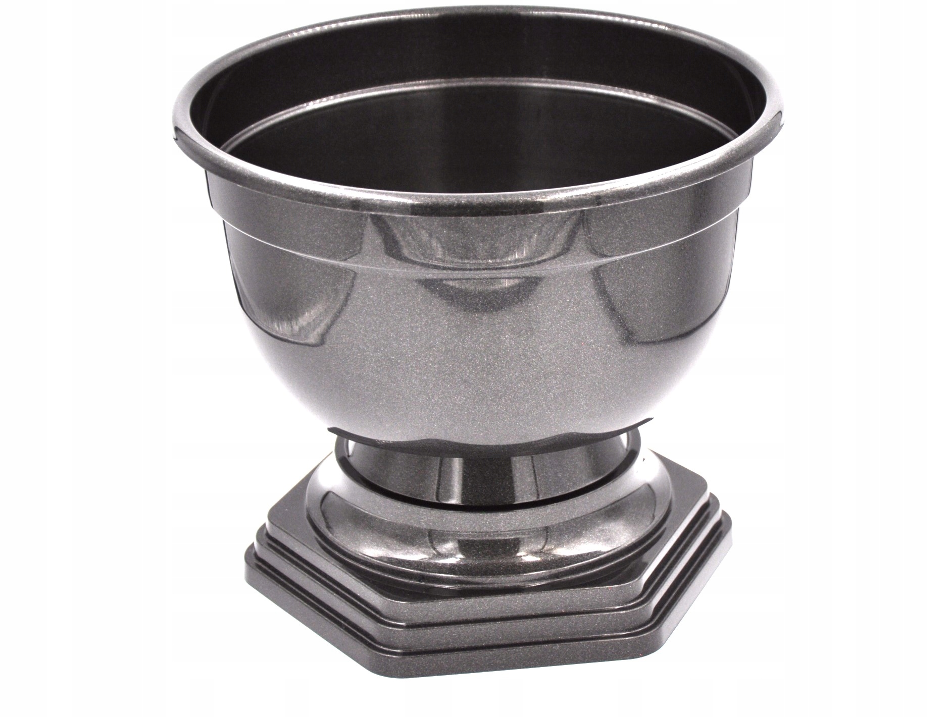 OSŁONKA MISA 25cm NA STOPCE CZARNA DO KOMPOZYCJI