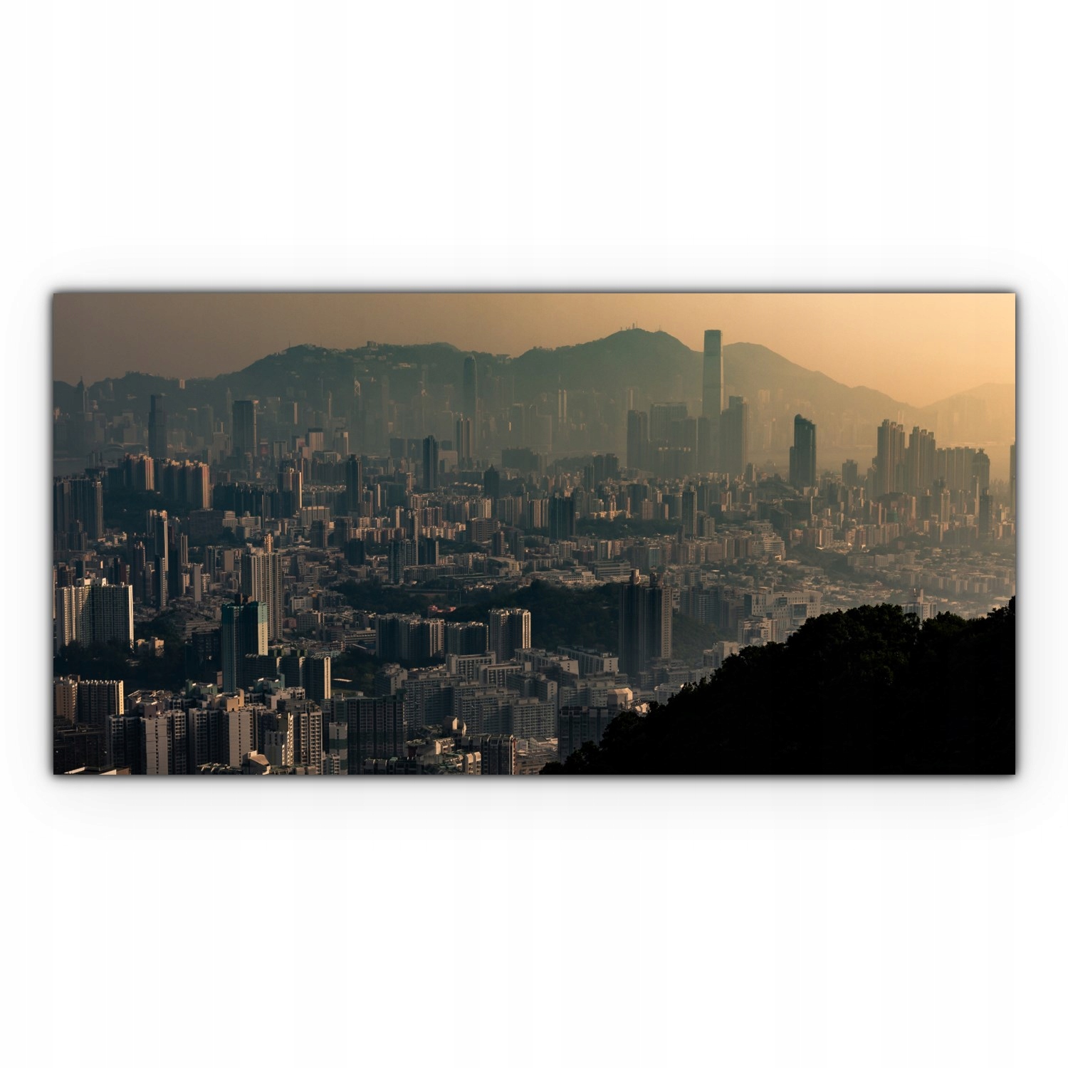 

Obraz płótno z foto 120x60 Hong Kong Zachód Słońca