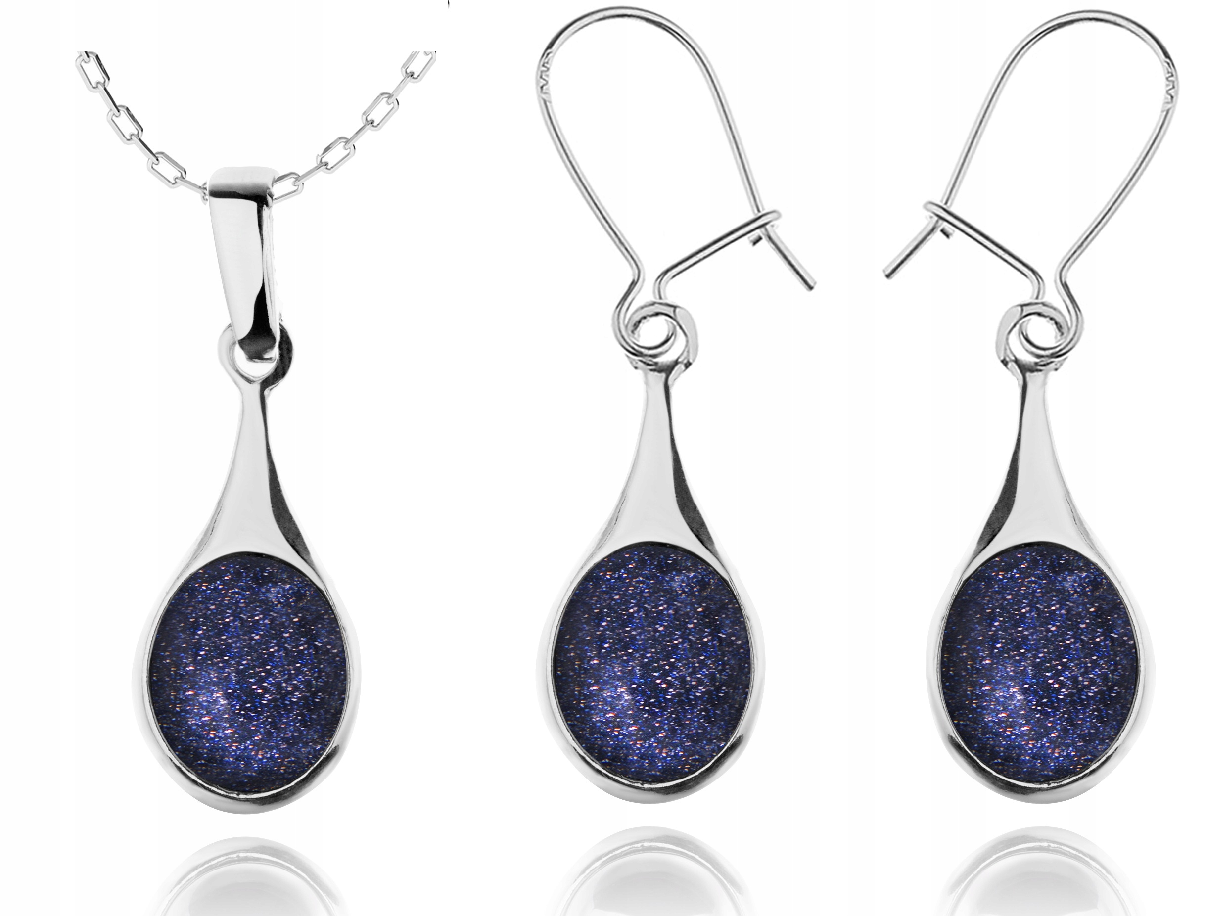 

Komplet Biżuterii Srebrnej Z Nocą Kairu Srebro 925