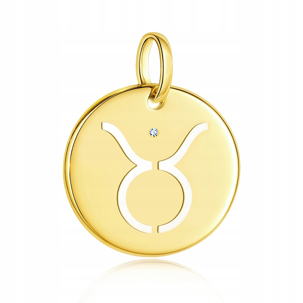 Zlatý přívěsek s briliantem Býk Znamení Zvěrokruhu Au585