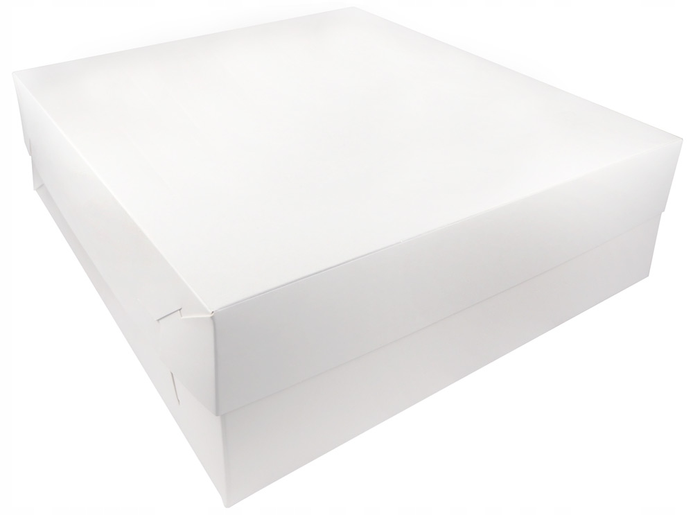 

Karton pudełko na tort ciasto białe 32x32x14 cm