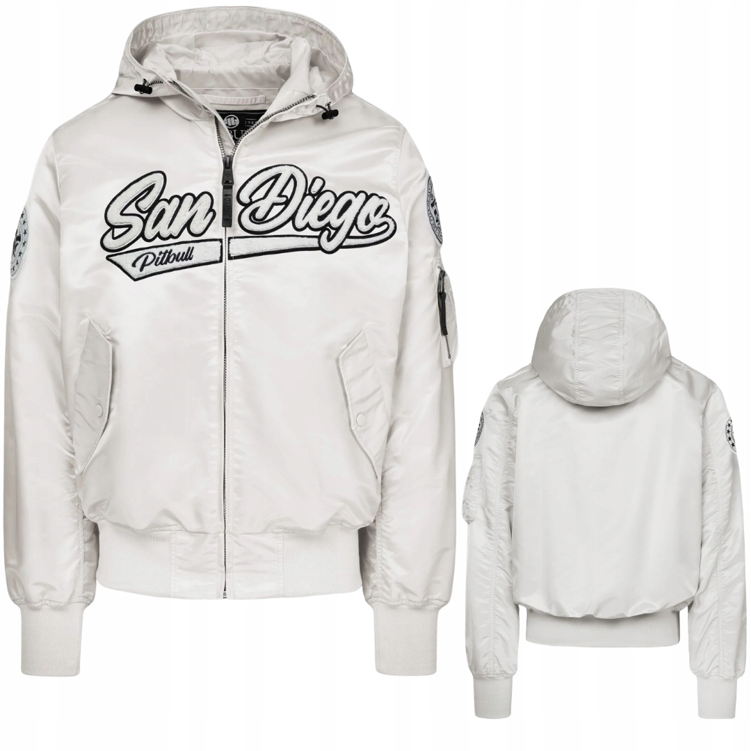 Pibtull West Coast Bomber Přechodová Bunda S Kapucí Off White XL