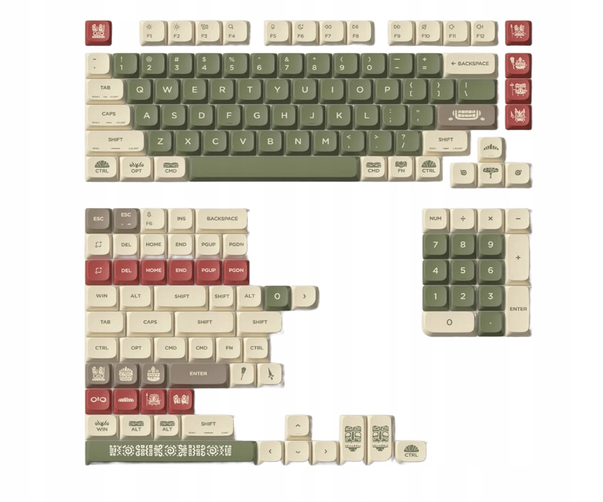 NuPhy Carved Prairie nSA Dye-sub Pbt Keycaps do klawiatury Air60/75/96 V2