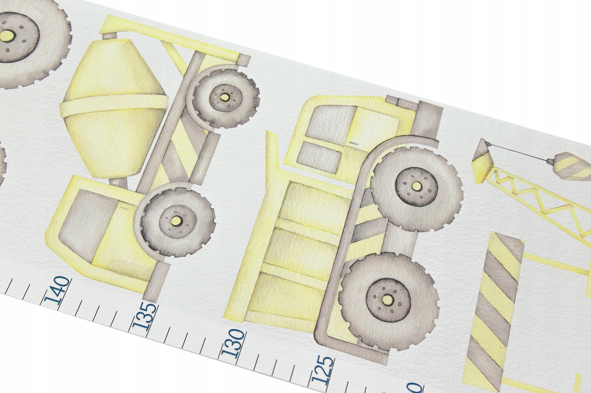 Miarka wzrostu dla dzieci na PŁÓTNIE Maszyny budowlane Płeć chłopcy dziewczynki