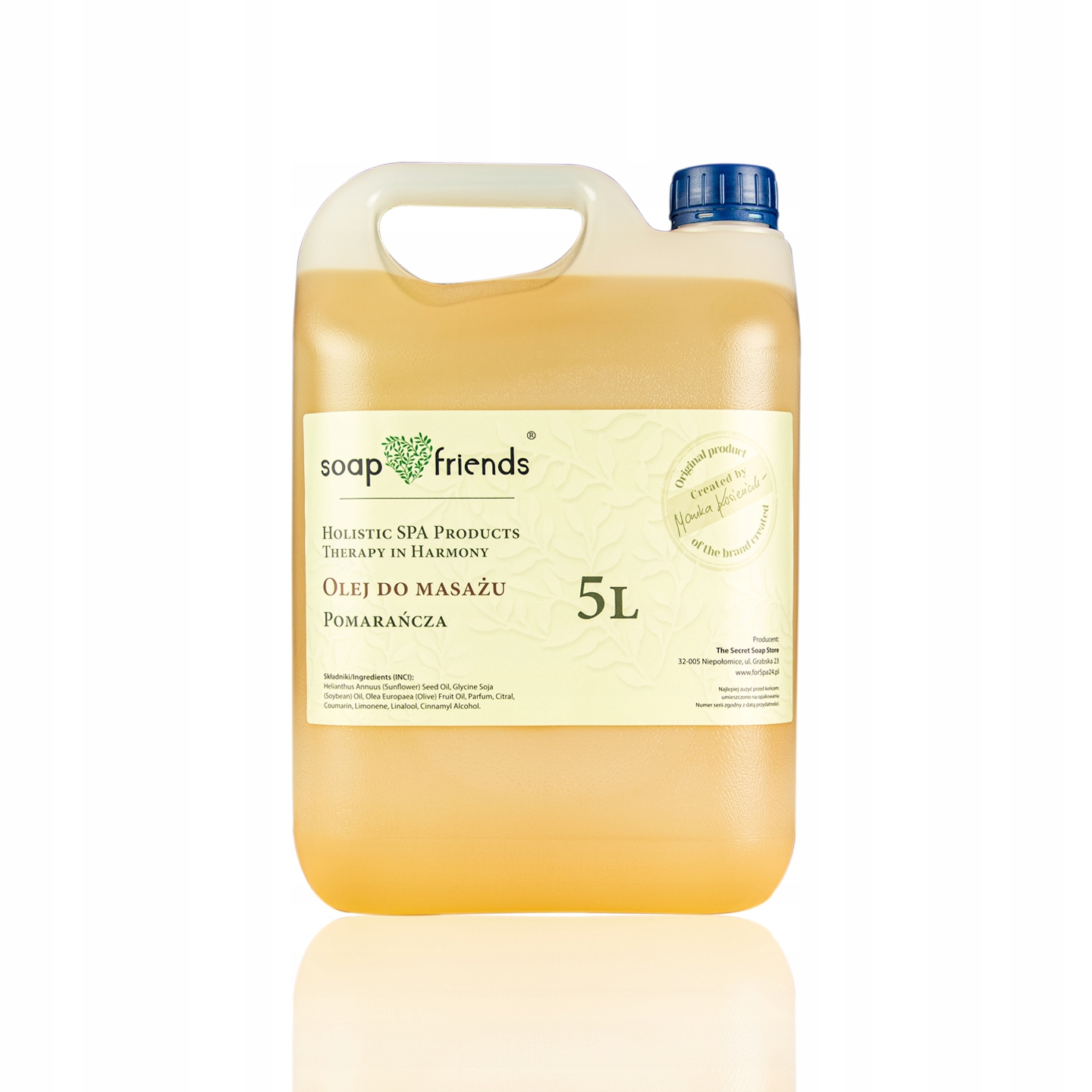 Olej do masażu 5 l OLEJEK 5000 ML - Pomarańcza Soap&Friends