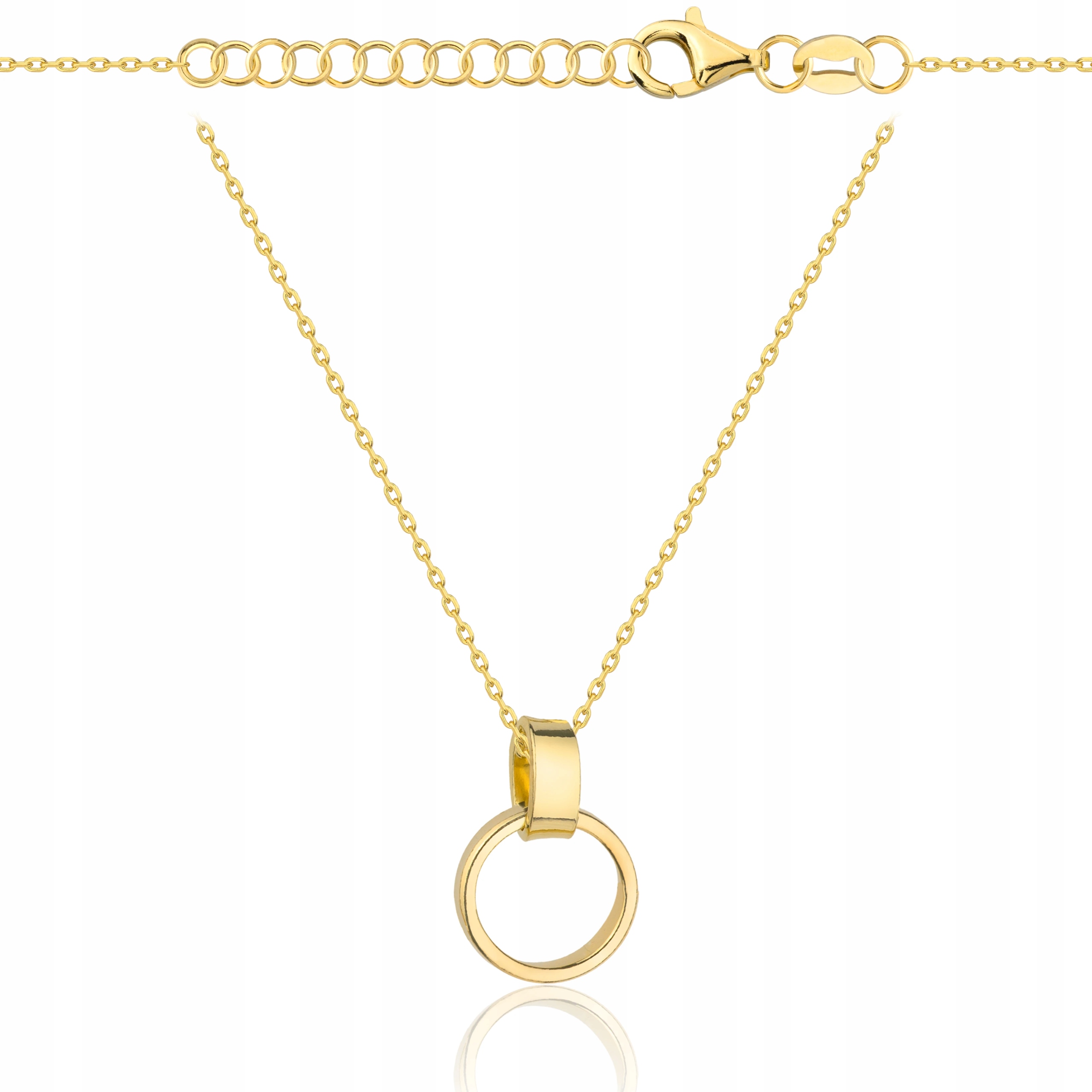 Řetízek Pozlacený Stříbro 925 S Přívěskem A Kolečkem, Elegantní Vzor