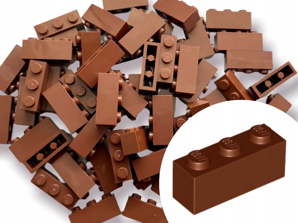 

Lego 3622 Cegła Brick 1x3 Reddish Brown 10 szt