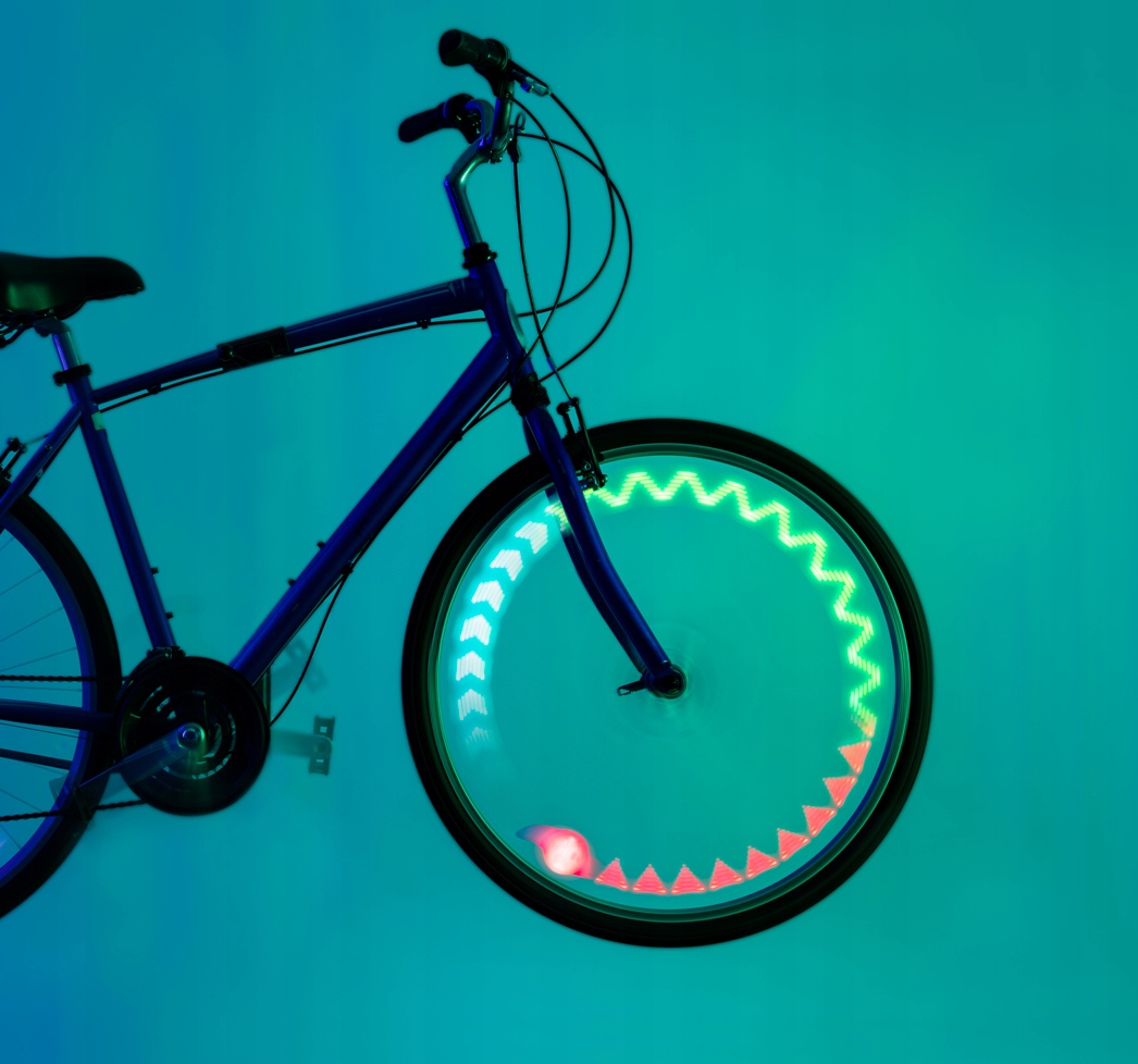 Światła Lampki Szprychowe Rowerowe Led Zmienne 12 wzorów brightz