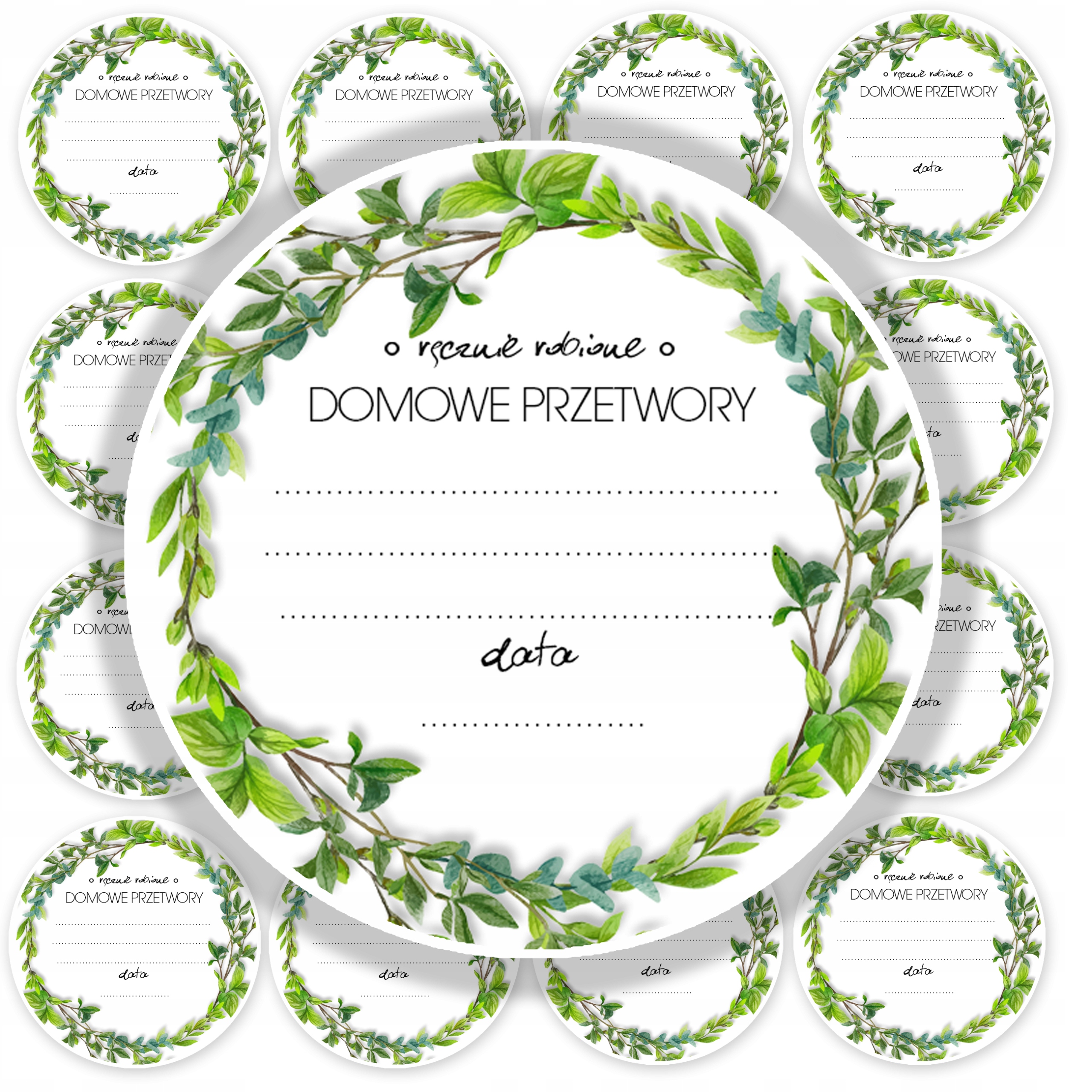 

Etykiety Na Słoiki Naklejki Przetwory Dżem 50szt