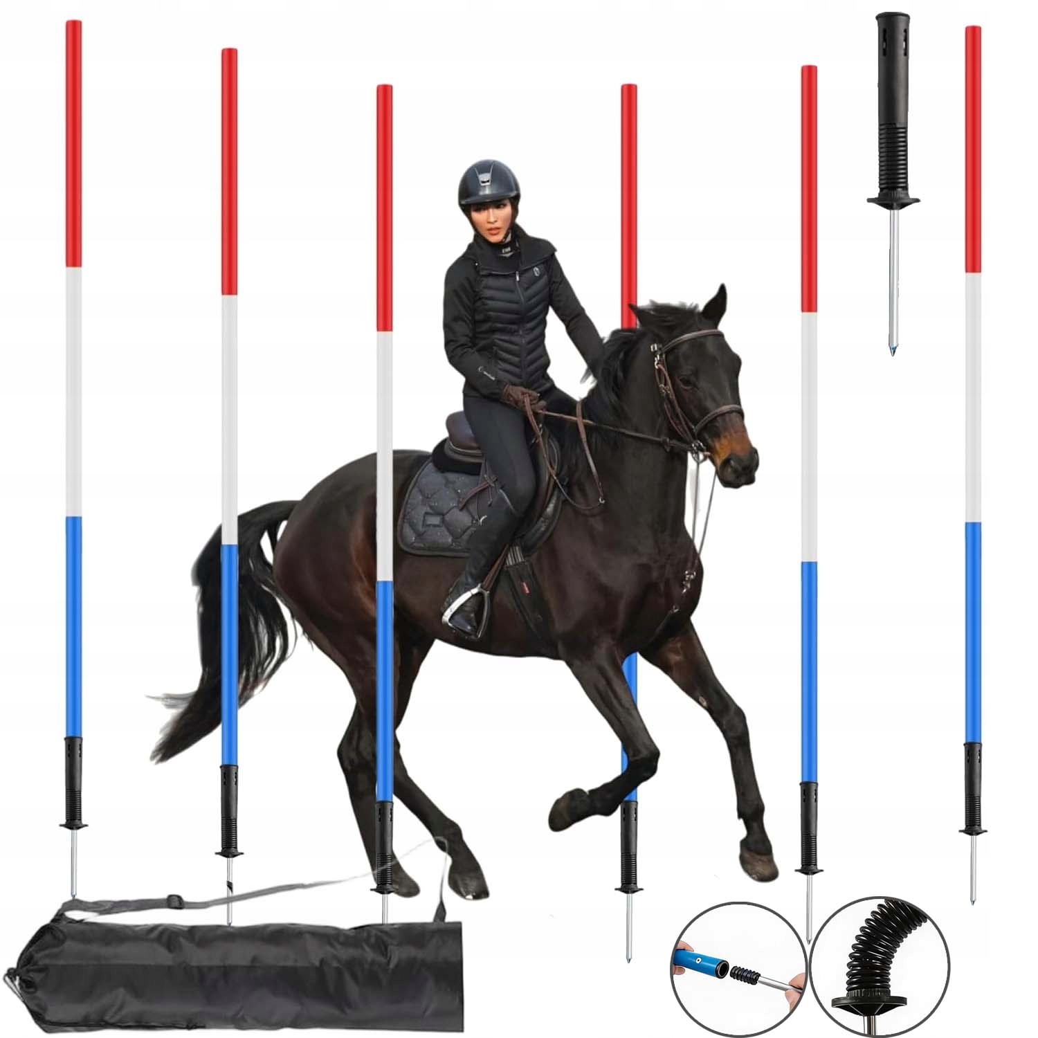 Zestaw Do Treningu Agility Dla Psów Tyczki 6 Szt Regulowane 63-191 CM