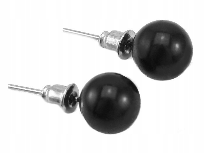 

Kolczyki Czarne Kulki 10 MM