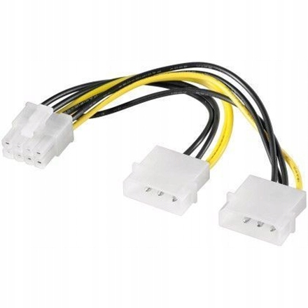 Goobay Adapter zasilania Męski 8-pinowe zasilanie Pci Express Męski