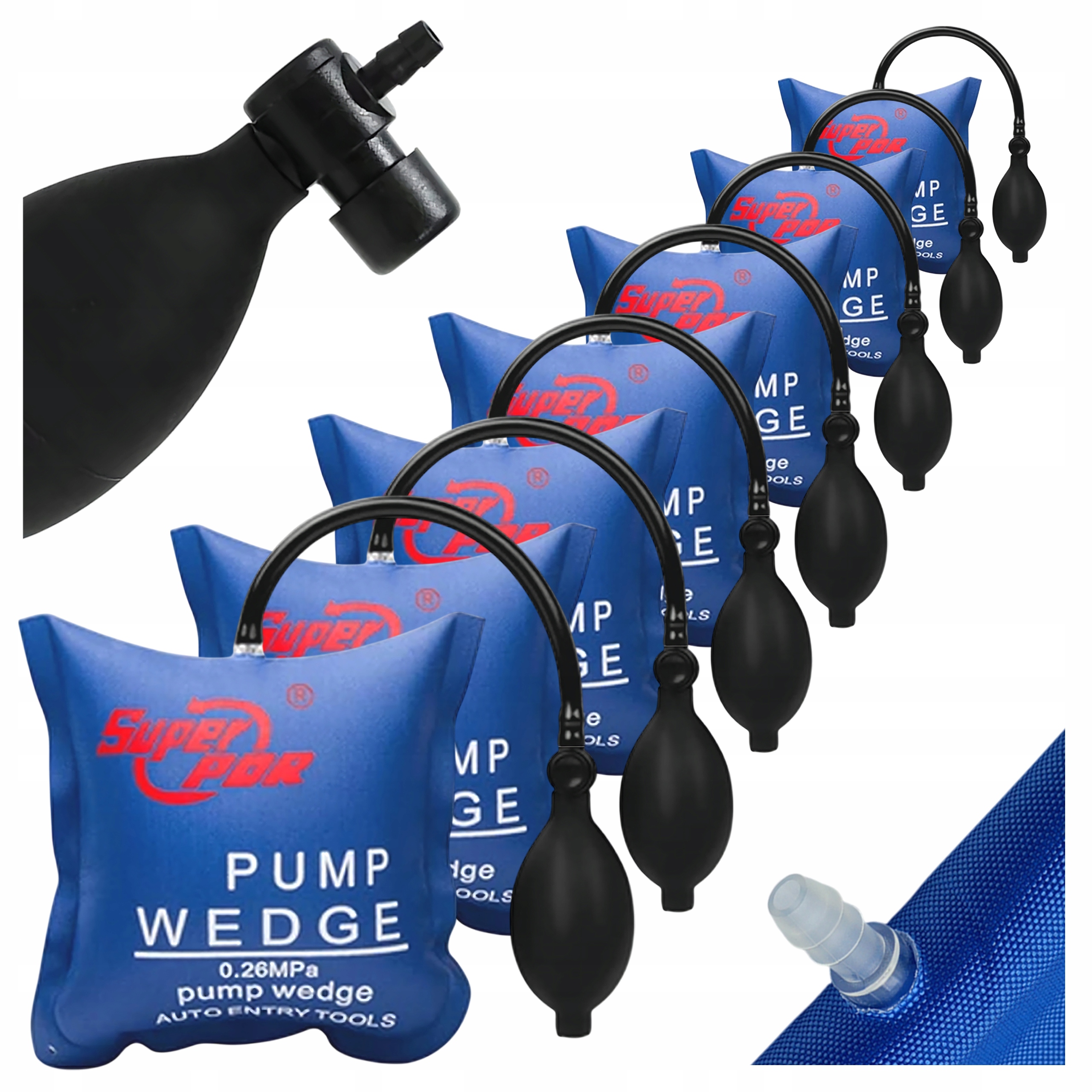 Pneumatická polštář pro dveře oken s klínovým ventilem