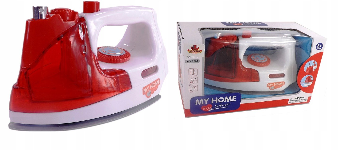 ŻELAZKO NA BATERIE SPRYSKIWACZ DŹWIĘK ŚWIATŁ 3207C CE Kolor dominujący odcienie niebieskiego