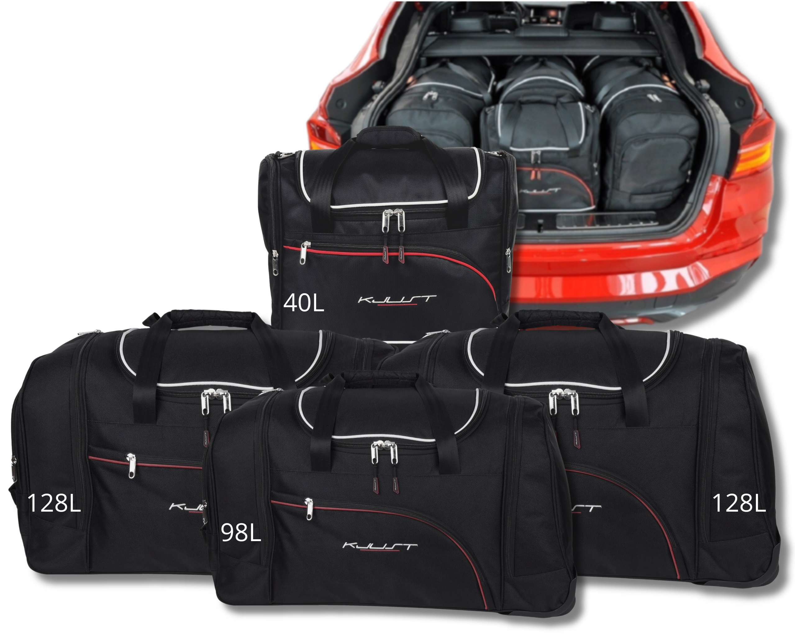 Sada tašiek Komplet Kjust do batožinového priestoru Bmw X4 2014-2017 4 ks