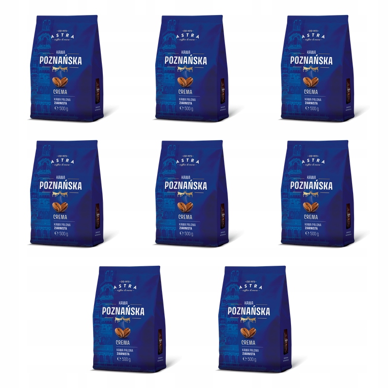 Astra Káva Poznaňská Crema zrnková 500g X8