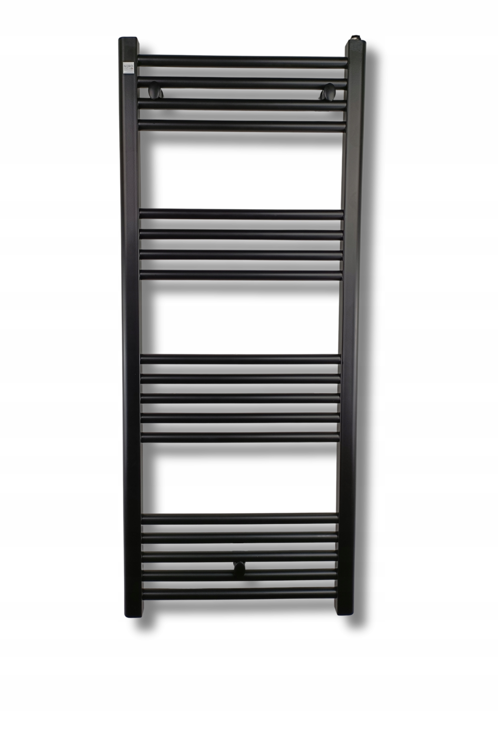 Vodný kúpeľňový radiátor C.o Ozdobný rebríkový 50x120 cm Čierny Radiátor