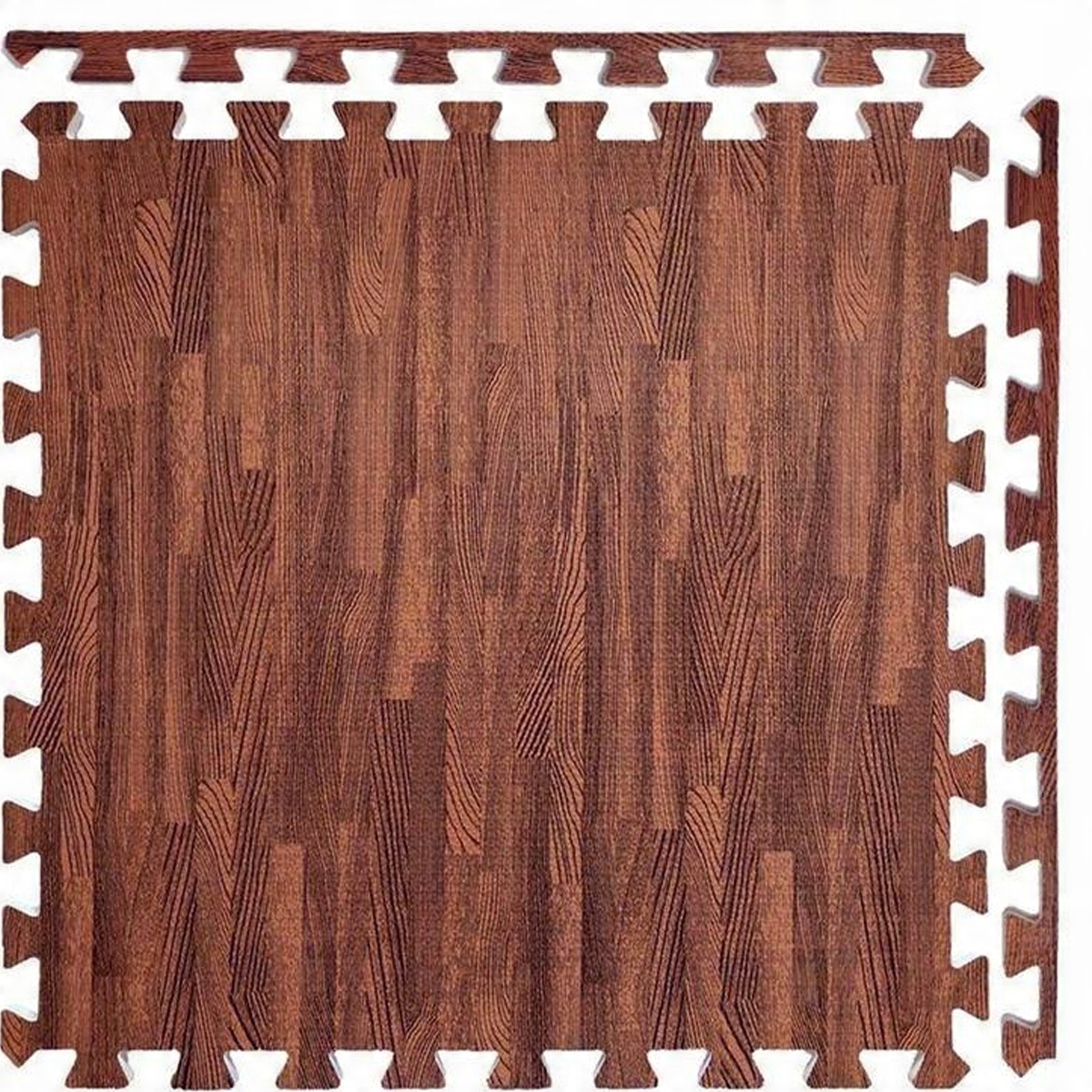 

Mata Podłoga Puzzle Ciemne Drewno 64CM 6SZT Pianka