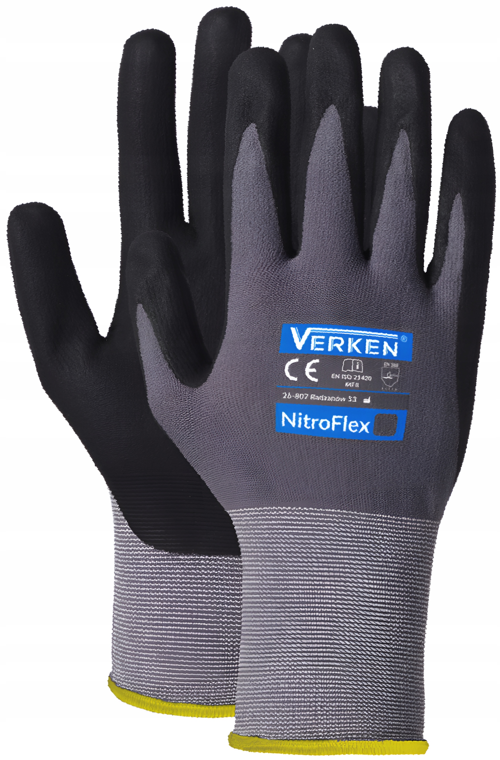 Rękawice robocze indexBHP spieniony nitryl krótkie 2 szt.