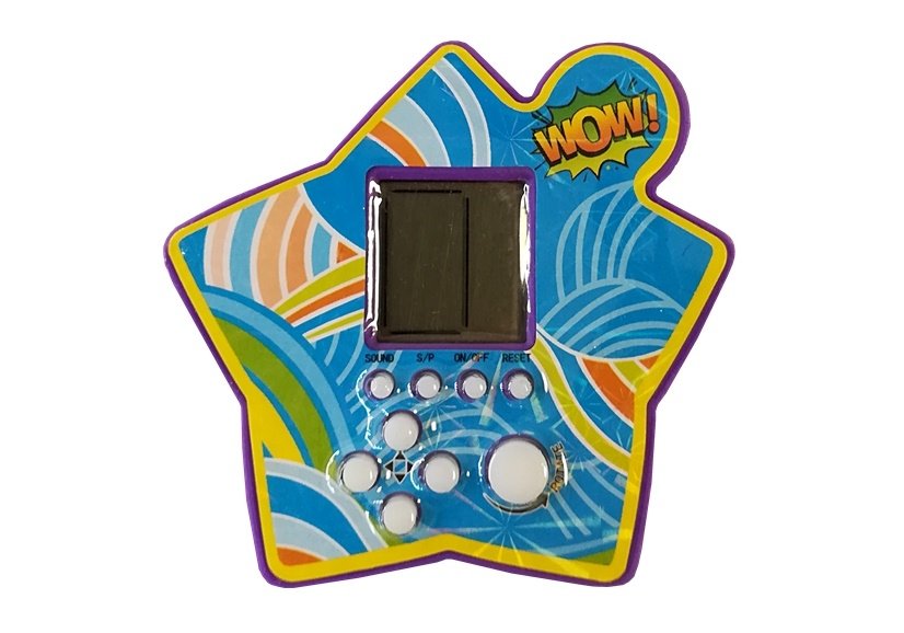 Gra elektroniczna kieszonkowa tetris gwiazdka Lean Toys 75x70 mm