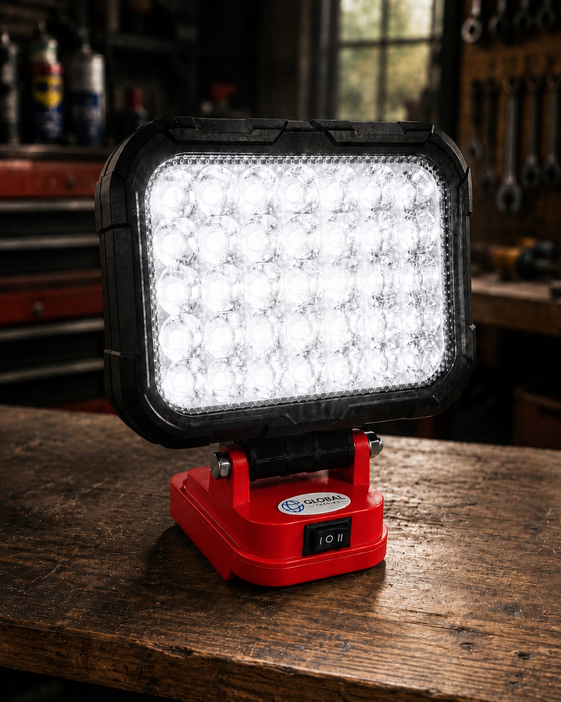 Lampa budowlana na akumulatory baterie Milwaukee 18V M18 35LED halogen