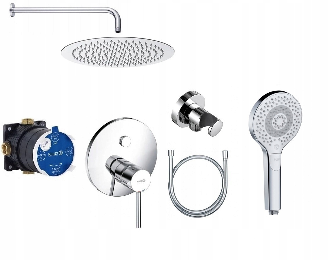 Zestaw podtynkowy z baterią Kludi Bozz Push & Switch Estiva 30 cm