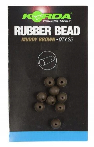 Koraliki gumowe Korda Rubber Beads Brown 5mm (25szt.) Średnica (mm): 5.0